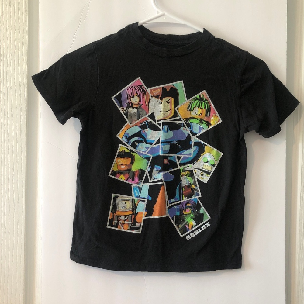 Roblox boys , girls, Kids' Black Graphic Short Sleeve Tee size small